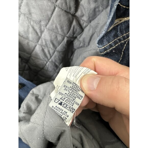 Vintage MWG Storm Rider Jean Denim Jacket Men XL Hooded Lined - Picture 8 of 8